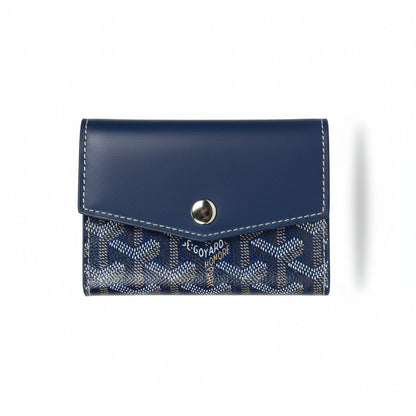 Goyard Navy Snap Card Wallet – Compact Luxury Edition 💙✨