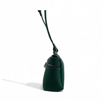 Loro Piana Green Leather Crossbody Bag 💚✨ | Luxury Structured Shoulder Purse