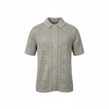Dior Beige Crochet Knit Shirt – Soft Texture, Subtle Luxury