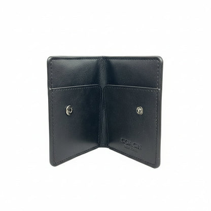 Coach Signature Slim Card Holder – Black Luxury Minimal Wallet 🖤✨
