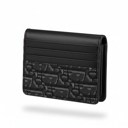 Dior Oblique Slim Card Holder – Black Monogram Luxury Wallet 🖤✨