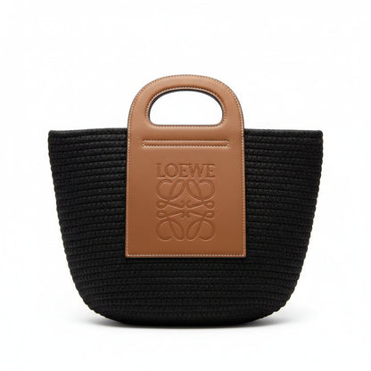 Loewe Logo Crochet Tote Bag – Elegant Summer Statement 🖤🤎👜