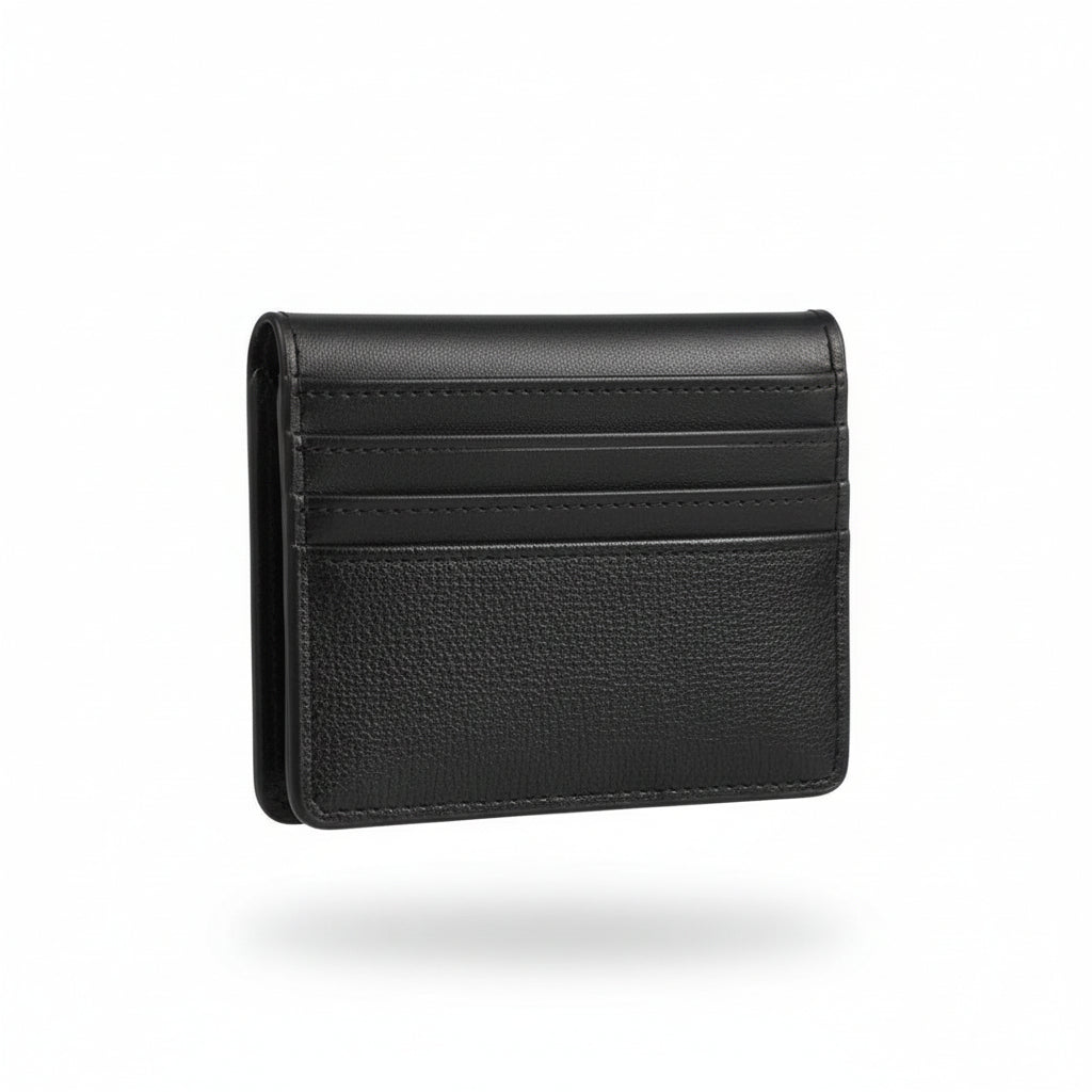 Diesel Oval-D Slim Card Holder – Black Leather Minimal Wallet 🖤🔥