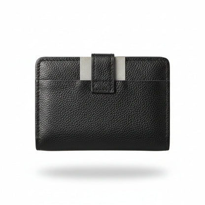 Louis Vuitton Lock Wallet 🔐🖤 Black Textured Leather Luxury Card Holder