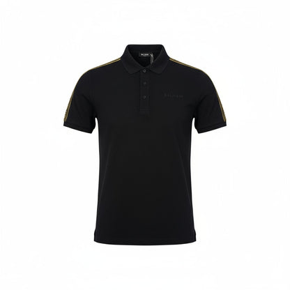 🖤 BALMAIN Black Logo Tape Polo – Elite Comfort, Timeless Power 👑