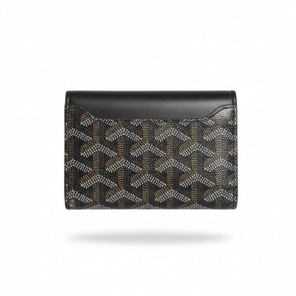Goyard Black Snap Card Wallet – Classic Monogram Edition 🖤✨