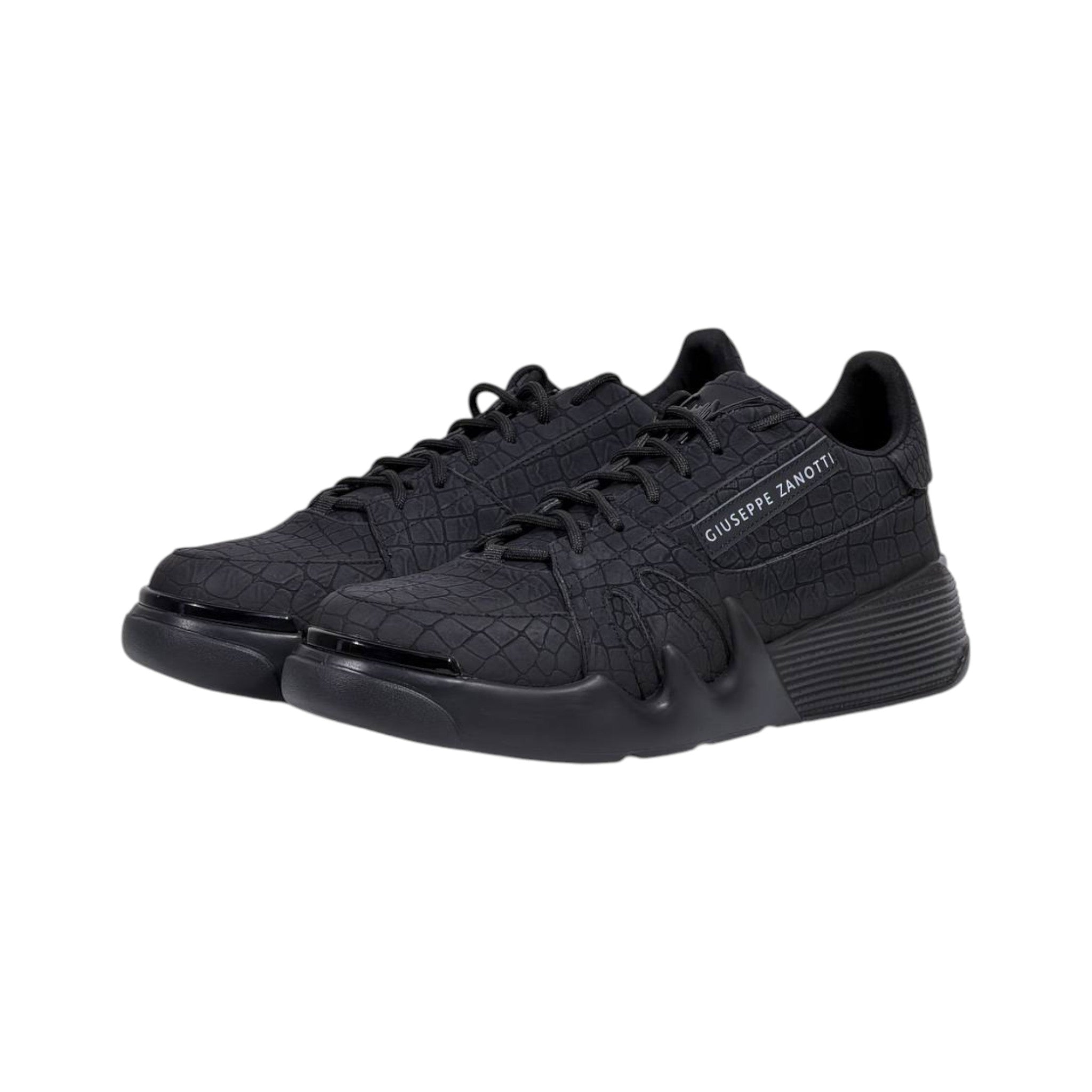 🖤 Giuseppe Zanotti Croc-Texture Luxury Sneakers 👟🔥