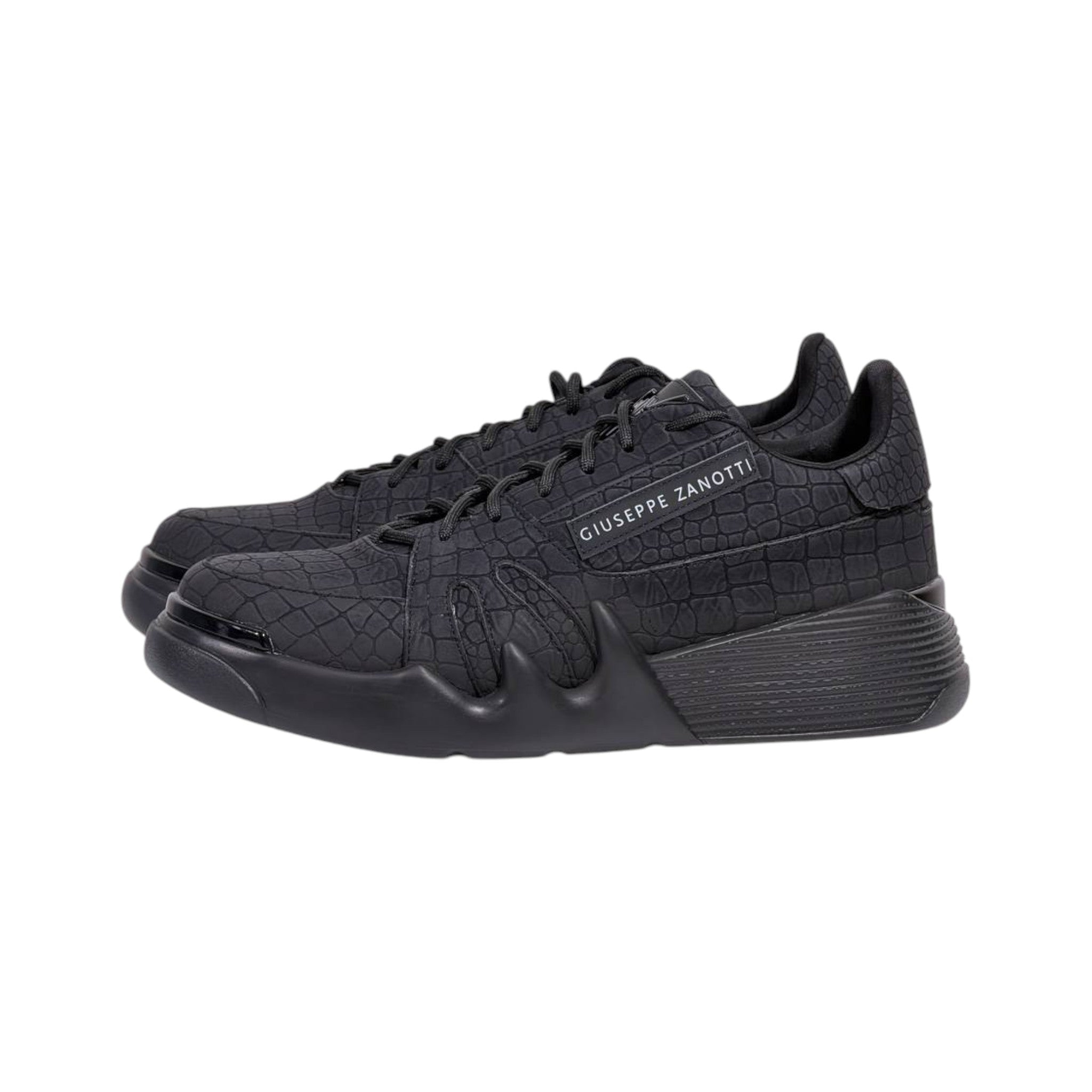🖤 Giuseppe Zanotti Croc-Texture Luxury Sneakers 👟🔥