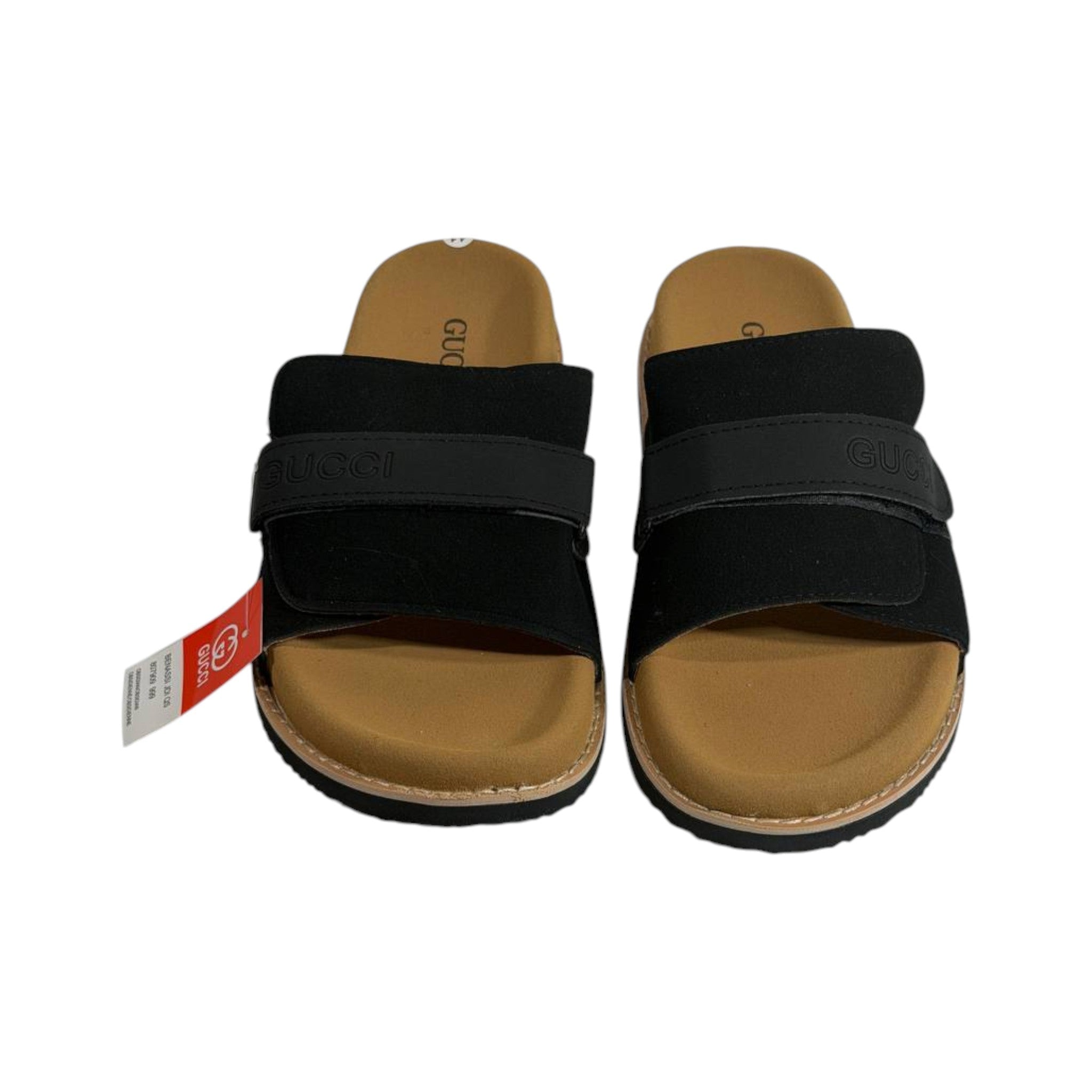 Gucci Black Comfort Slides – Premium Adjustable Summer Sandals 🖤👡