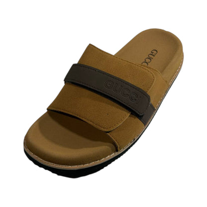 Gucci Camel Comfort Slides – Premium Adjustable Luxury Sandals 🤎👡