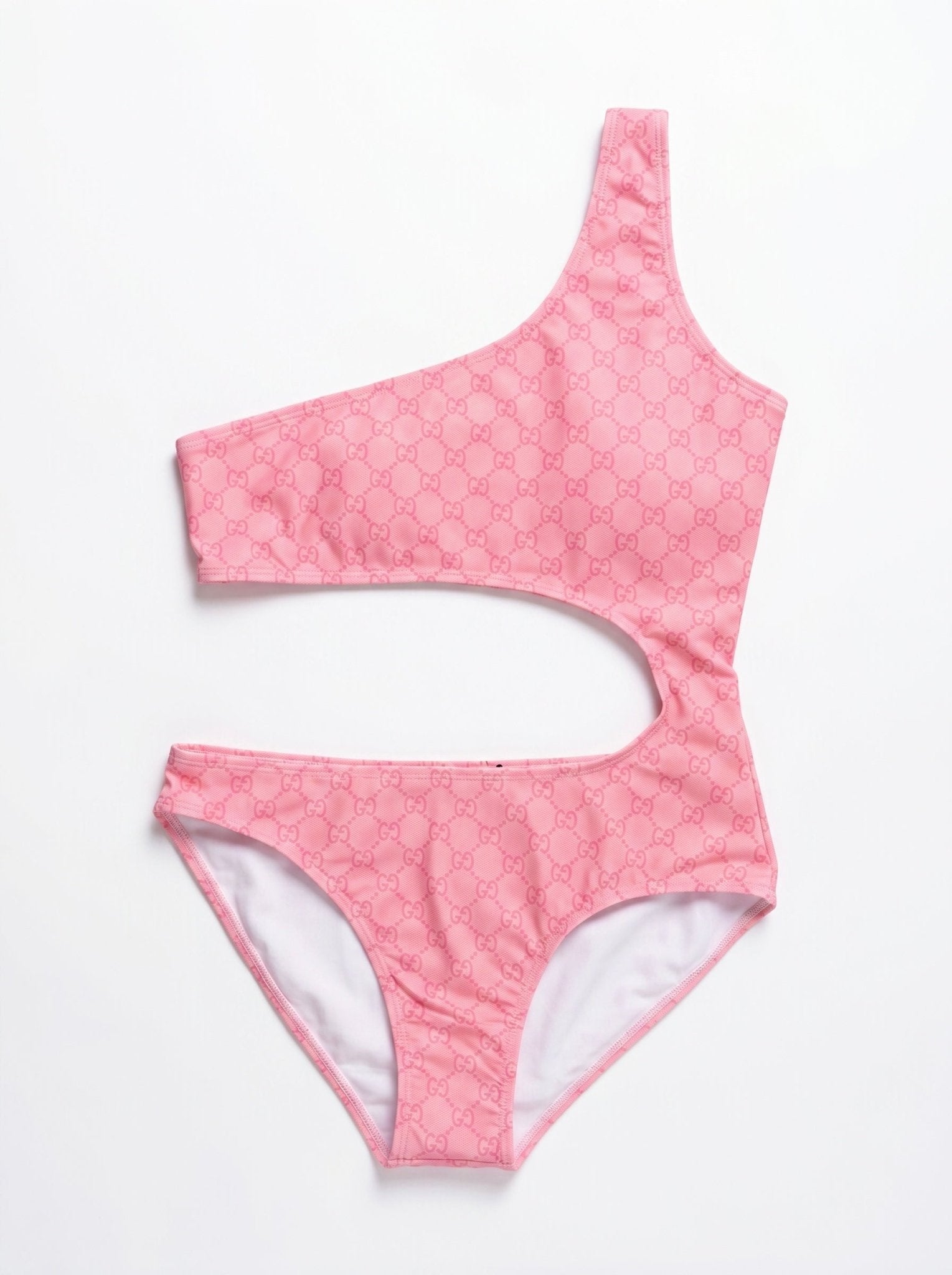 Gucci GG Cut-Out One-Shoulder Swimsuit