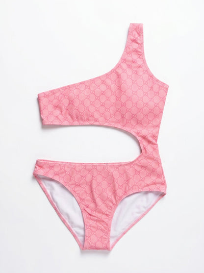 Gucci GG Cut-Out One-Shoulder Swimsuit