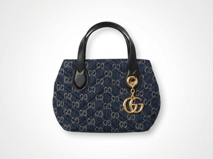 Gucci GG Denim Matelassé Mini Tote Bag – Dark Wash 💙✨