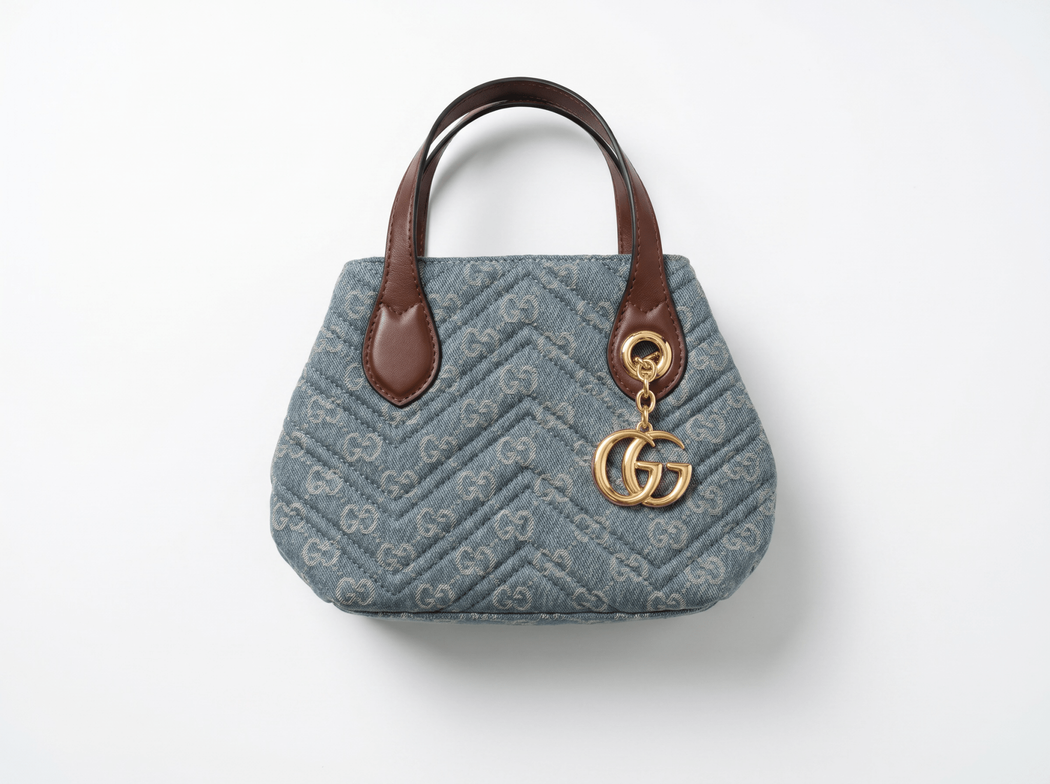 Gucci GG Denim Matelassé Mini Tote Bag 💙✨