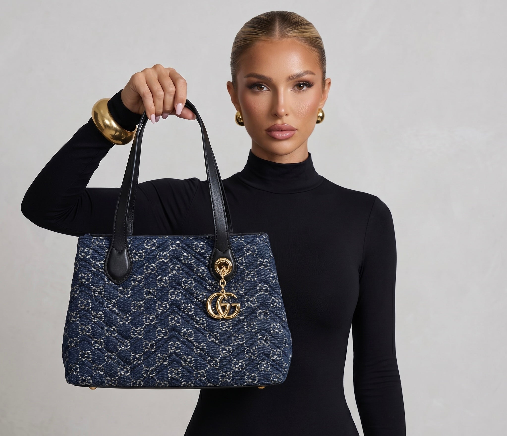 Gucci GG Marmont Denim Tote Bag 💙✨