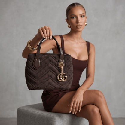 Gucci GG Matelassé Mini Tote Bag – Chocolate Brown 🤎✨