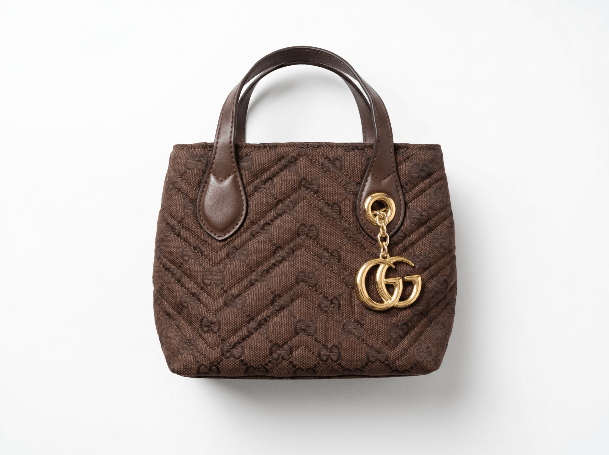 Gucci GG Matelassé Mini Tote Bag – Chocolate Brown 🤎✨