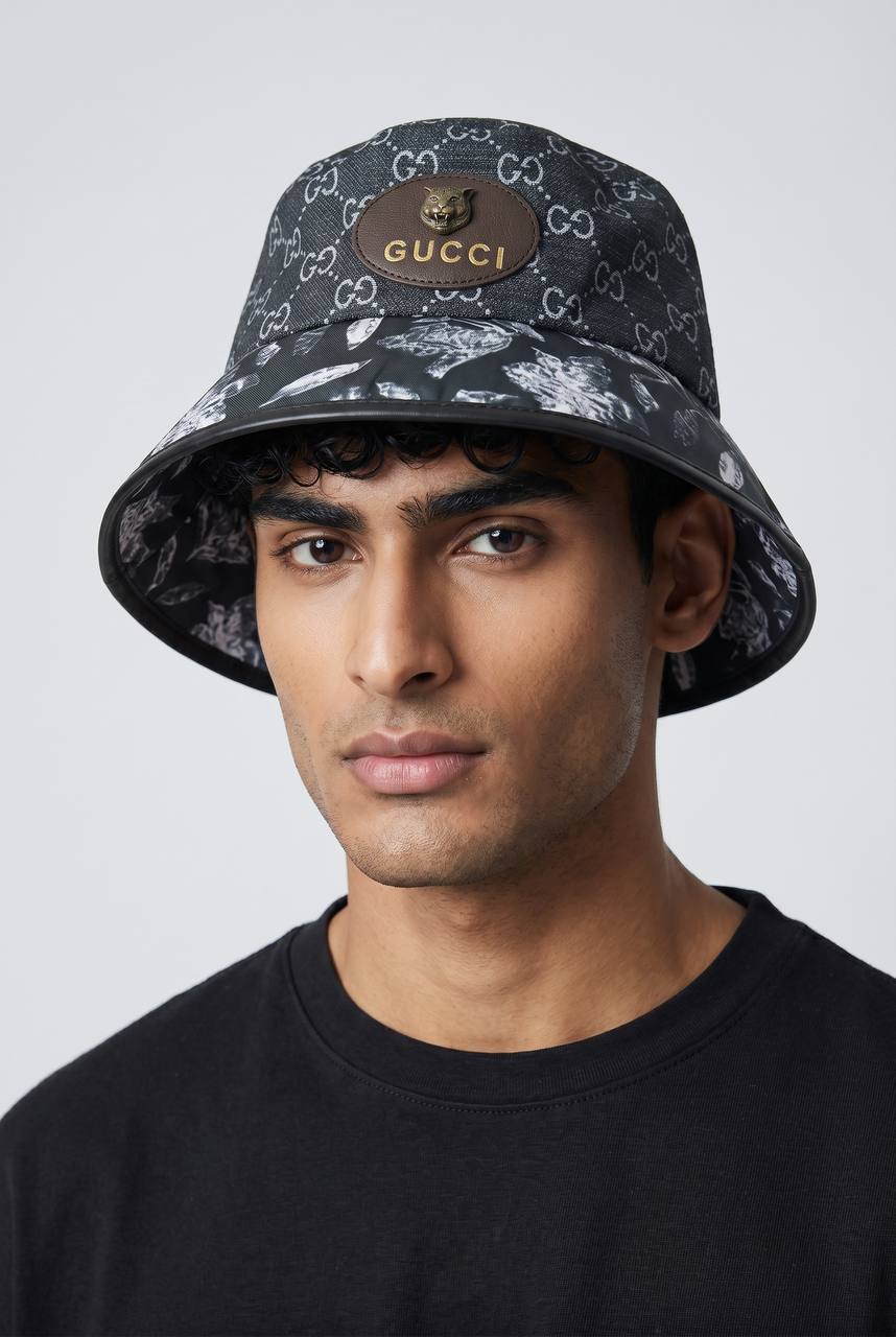 Gucci GG Monogram Bucket Hat – Black Pattern Luxury Icon 🖤✨