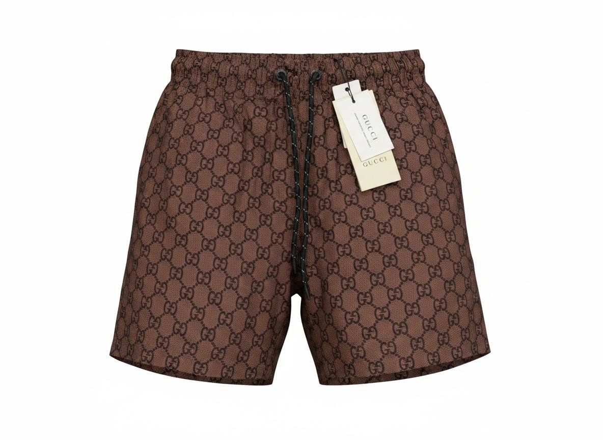 Gucci GG Monogram Swim Shorts 🤎 | Classic Brown Luxury Beachwear