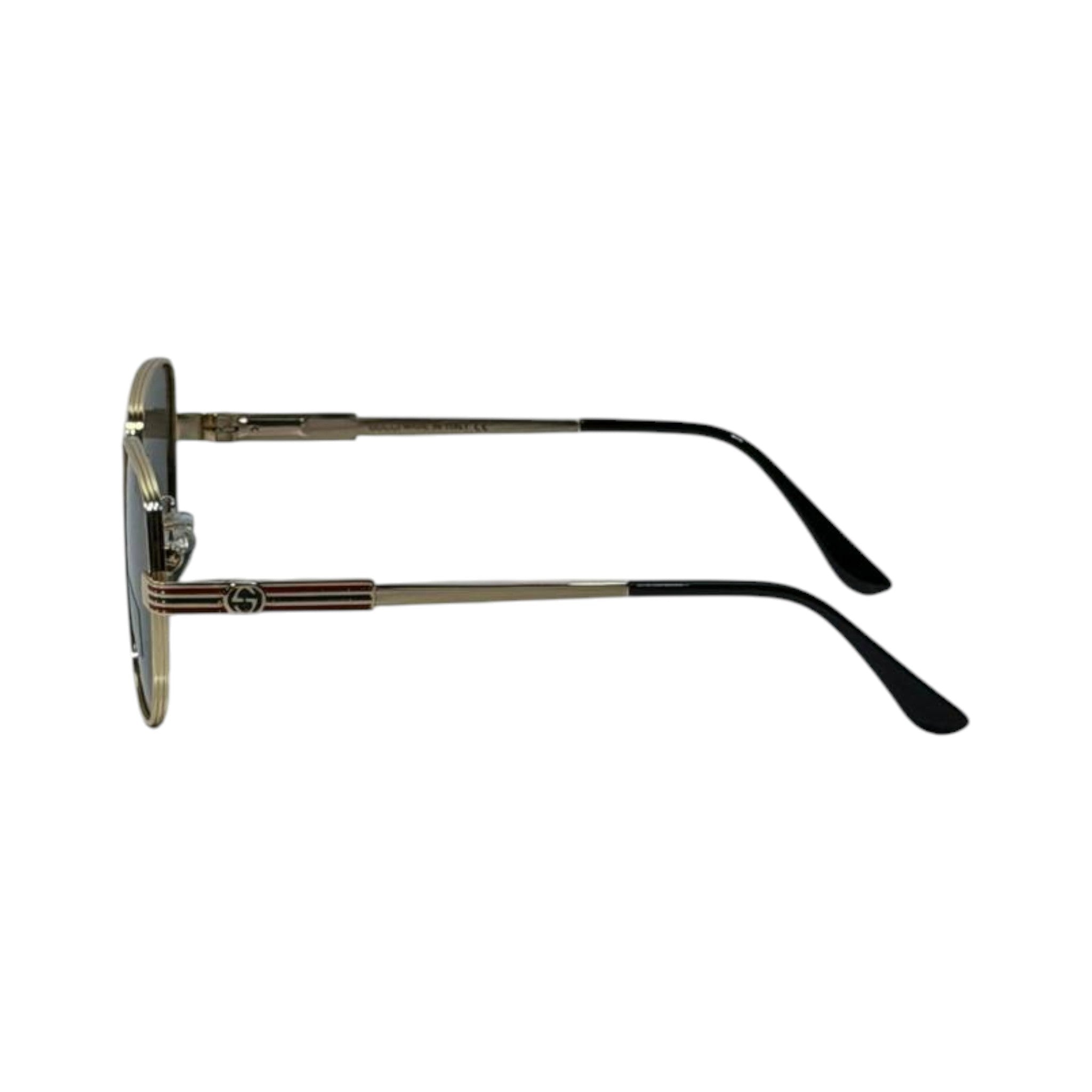 Gucci Heritage Polarized Gold Square Sunglasses