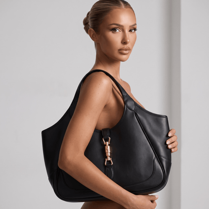 Gucci Jackie Soft Leather Shoulder Tote Bag – Black
