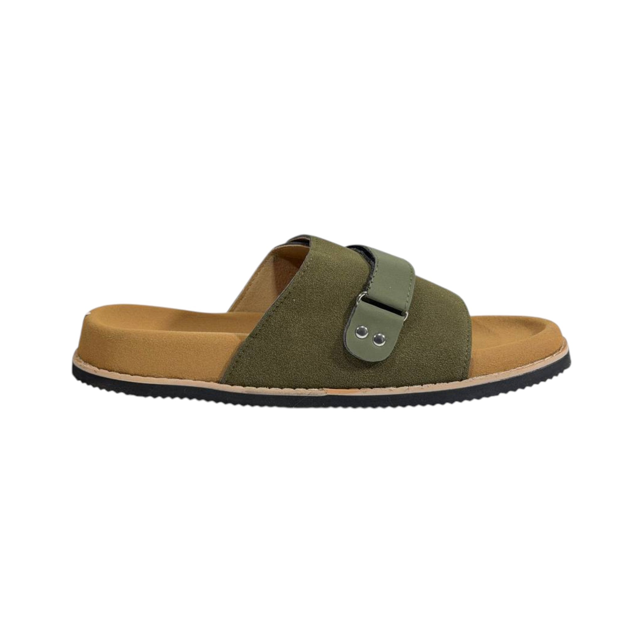 Gucci Olive Green Comfort Slides – Premium Adjustable Luxury Sandals 💚👡