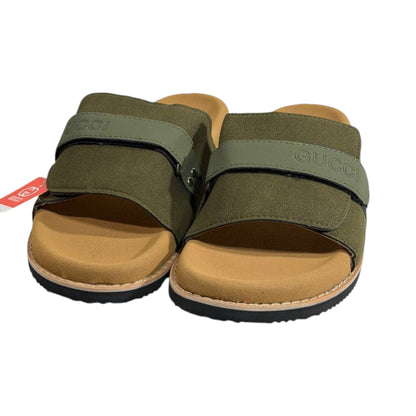 Gucci Olive Green Comfort Slides – Premium Adjustable Luxury Sandals 💚👡