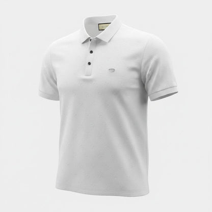 🤍 Gucci White Monogram Polo Shirt – Minimal Luxury Essential 👕✨