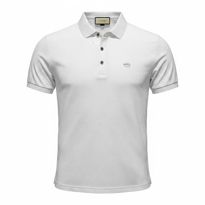 🤍 Gucci White Monogram Polo Shirt – Minimal Luxury Essential 👕✨
