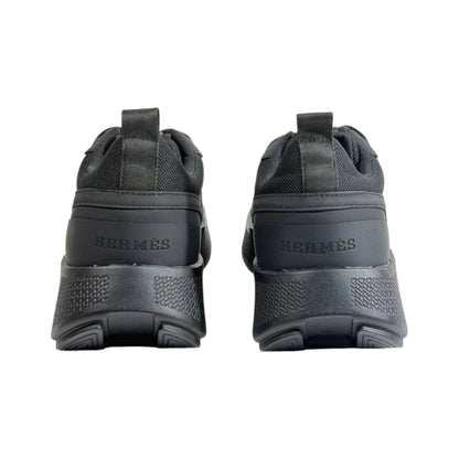 Hermès All Black Chunky Sneakers – Luxury Urban Performance Shoes 🖤