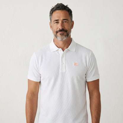 🧡 Hermès Essential Luxury White Polo – Refined Elegance Collection
