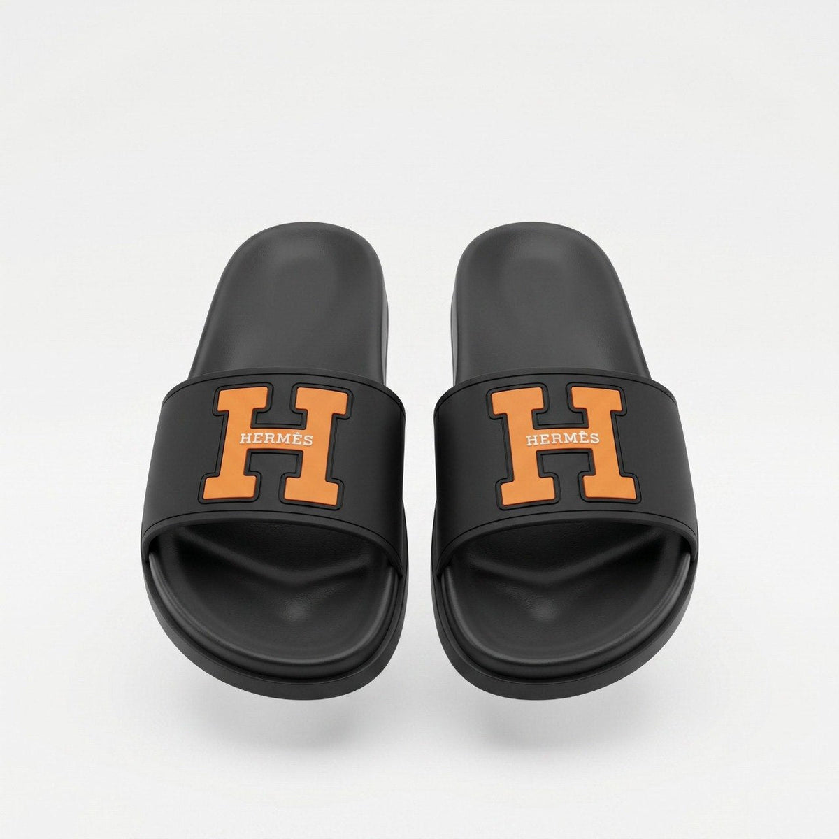🖤🧡 Hermès H Logo Slide Sandals – Premium Men's Luxury Slides