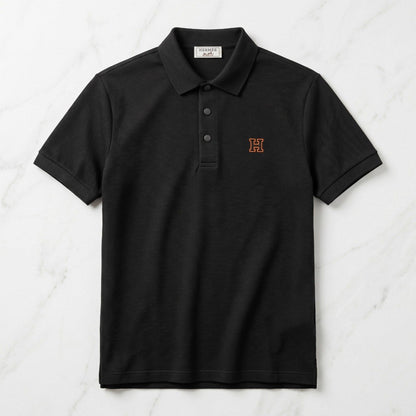 🖤 Hermès Noir Signature Polo – Luxury Essentials Collection