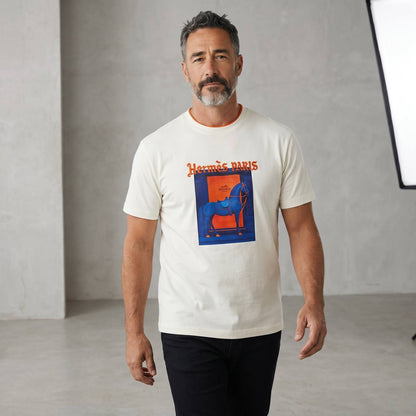 Hermès Paris Equestrian Graphic T-Shirt 🐎🧡