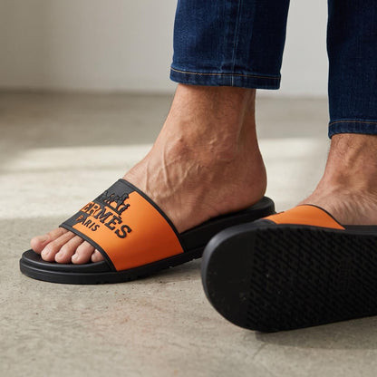 Hermès Pool Slide — Black & Orange