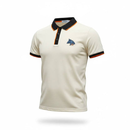 Hermes Premium Contrast Polo Shirt 🧡🤍 | Luxury Minimal Design Slim Fit Tee