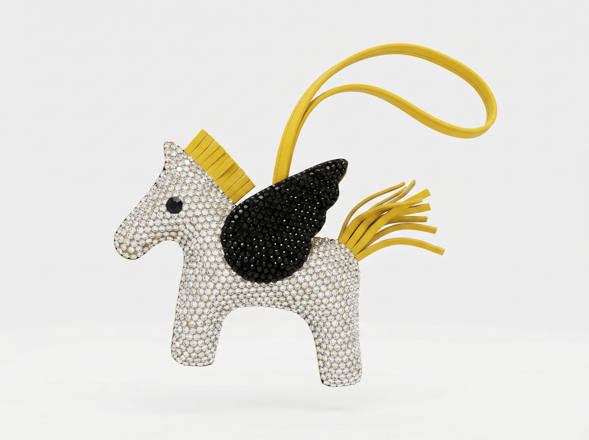 HERMÈS Rodeo Pegasus Crystal Charm 🐎✨ | Luxury Sparkling Horse Bag Accessory