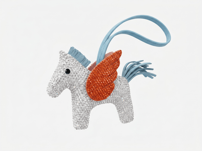 🦄 HERMÈS Rodeo Pegasus Crystal Charm – Sunset Wing Edition 🧡✨