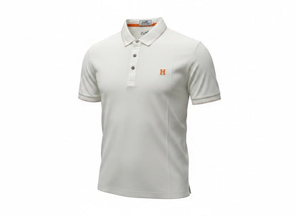 Hermès White Polo Shirt 🤍🧡 Elegant Minimal Luxury