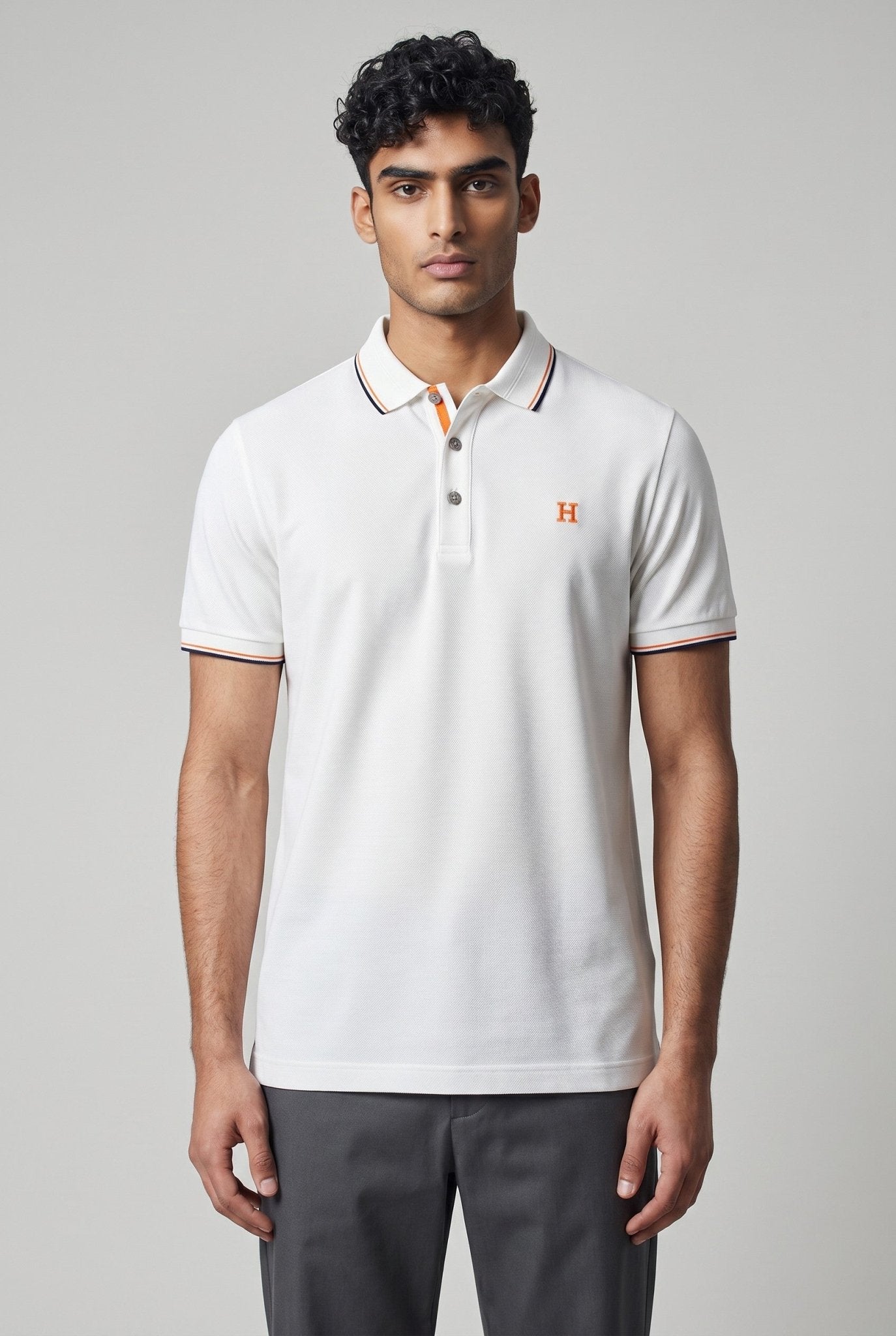 Hermès White Polo Shirt 🤍🧡 Elegant Minimal Luxury