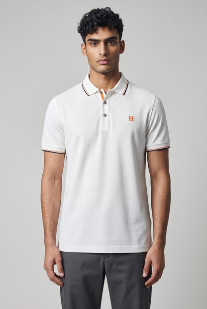 Hermès White Polo Shirt 🤍🧡 Elegant Minimal Luxury