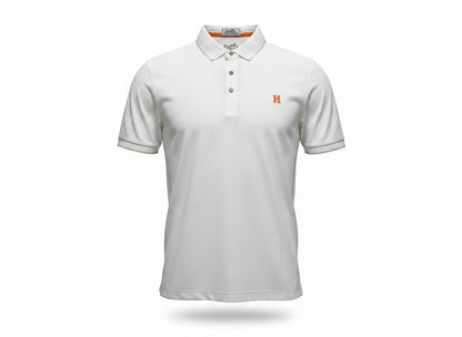 Hermès White Polo Shirt 🤍🧡 Elegant Minimal Luxury