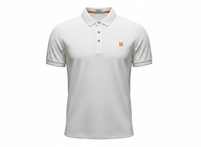 Hermès White Polo Shirt 🤍🧡 Elegant Minimal Luxury