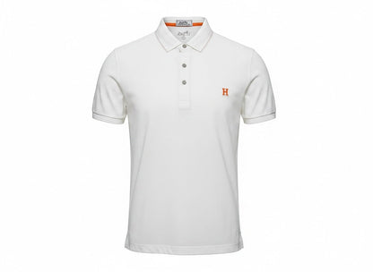 Hermès White Polo Shirt 🤍🧡 Elegant Minimal Luxury
