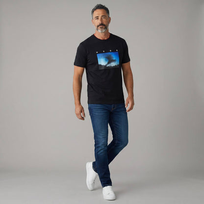 HUGO Abstract Graphic T-Shirt – Midnight Black 🌌🔥