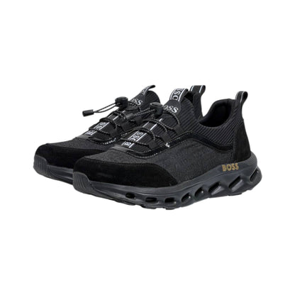 🖤 Hugo Boss All Black Luxury Runner Sneakers 👟⚡