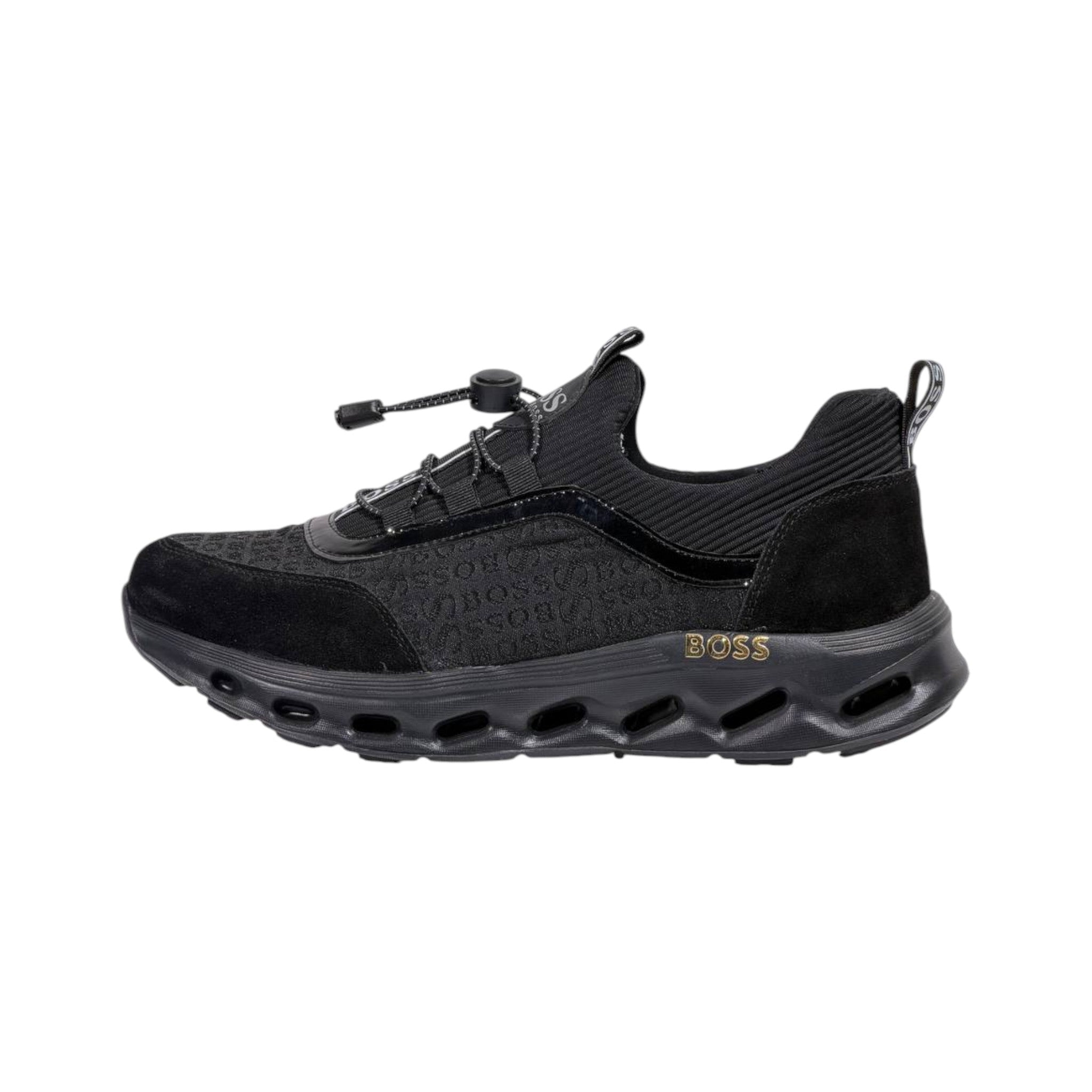 🖤 Hugo Boss All Black Luxury Runner Sneakers 👟⚡