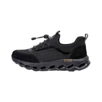 🖤 Hugo Boss All Black Luxury Runner Sneakers 👟⚡