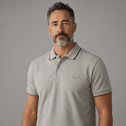 🤍✨ Hugo Boss Beige Luxury Polo Shirt – Timeless Smart Casual Essential 👔🔥