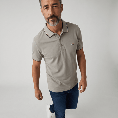 🤍✨ Hugo Boss Beige Luxury Polo Shirt – Timeless Smart Casual Essential 👔🔥